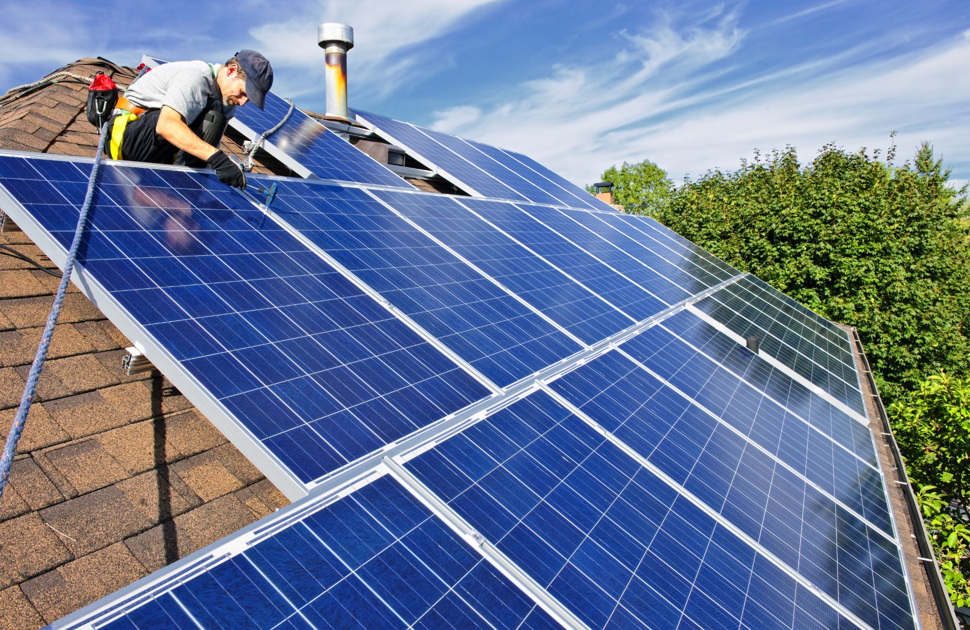 How to Clean Solar Panels on a Pitched Roof